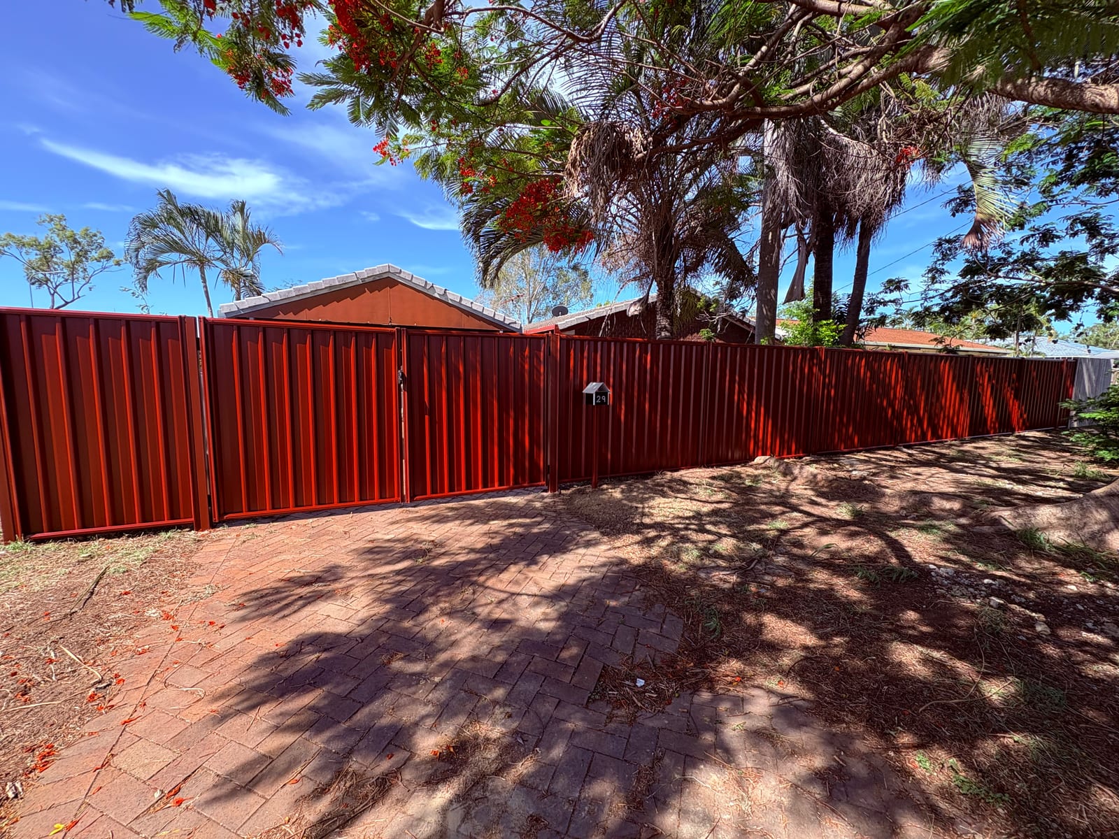 Colorbond fence in Townsville