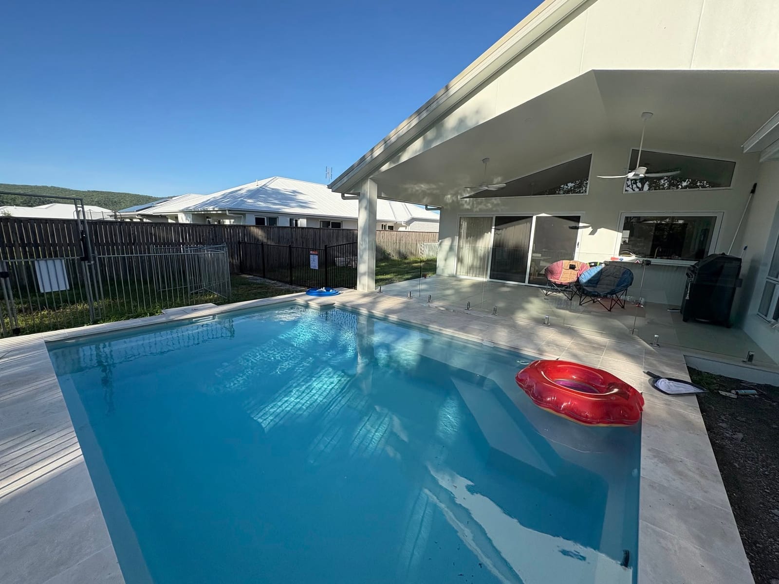 Frameless glass pool fencing installed by G & T Hire in Townsville