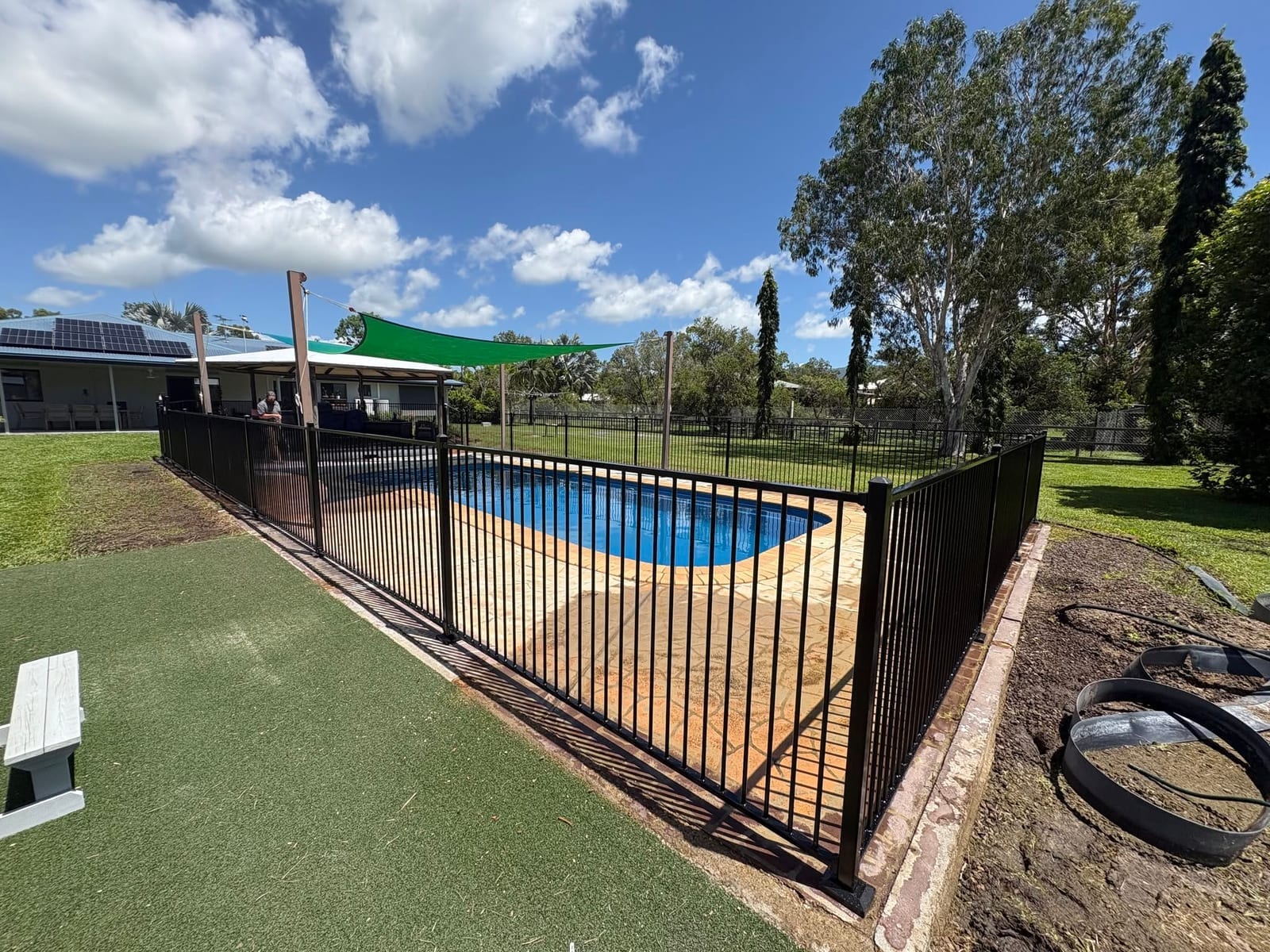 Compliant aluminium pool barrier installed in Townsville