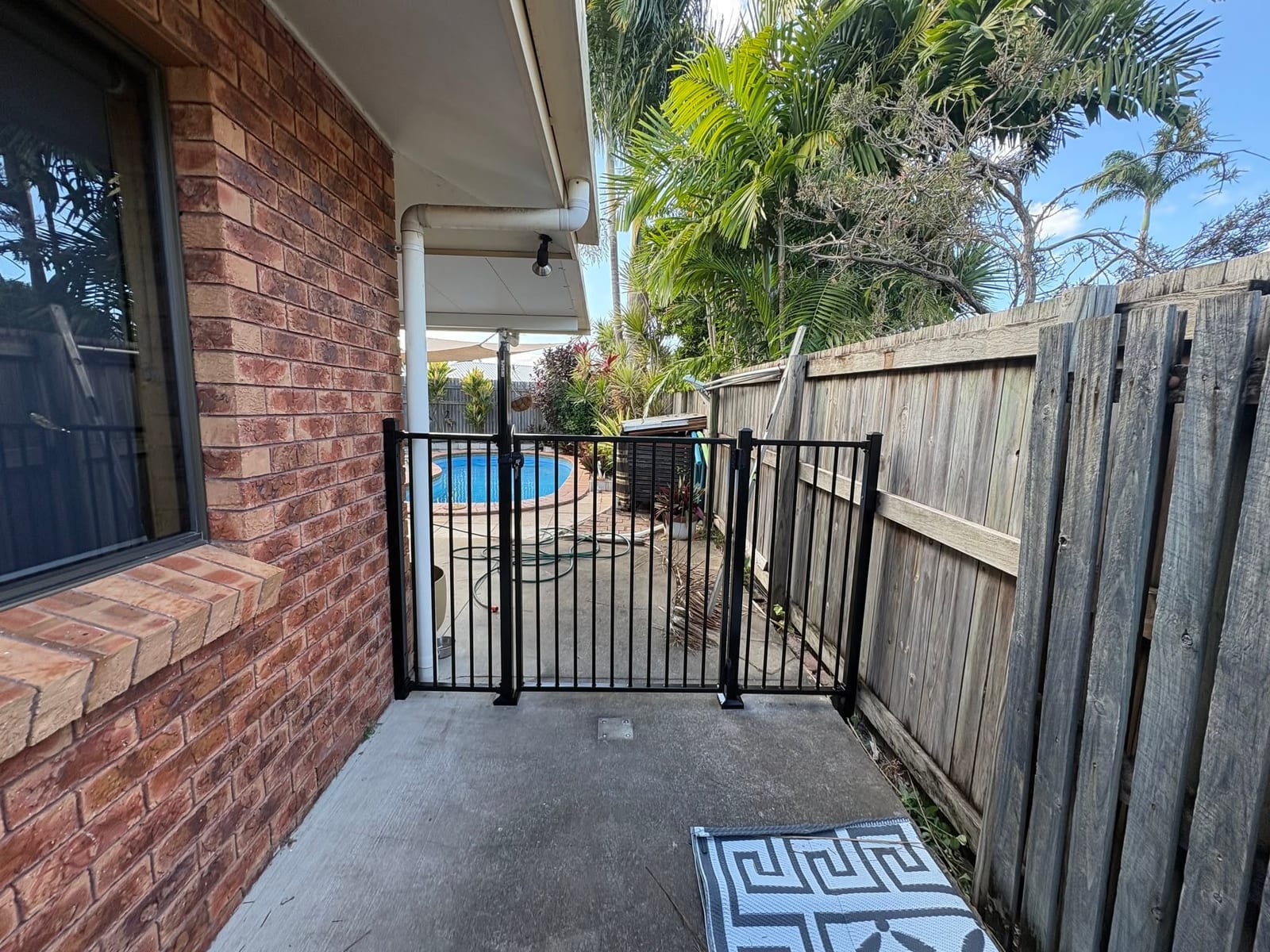 Compliant self-closing pool gate installed in Townsville